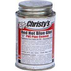 4 oz - Red Hot Blue Glue (Original Regular Formula PVC Glue)